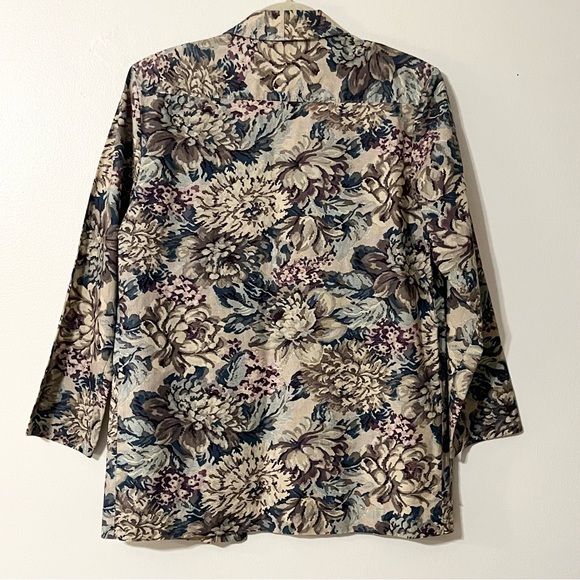 Byer California Lightweight Floral Tapestry Print Blazer Women’s Size Medium - Picture 12 of 13